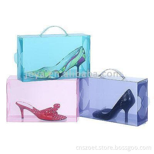 Custom Foldable Clear/Frosty/Frosted Plastic Shoe Boxes Made of Eco-Friendly PP
